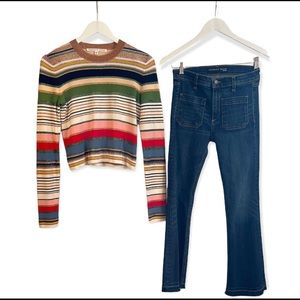 Veronica Beard Metallic Knit Top
